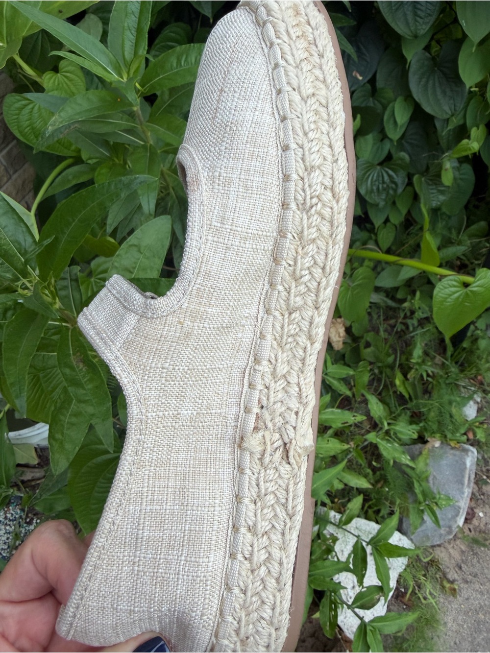 Morgan Taylor Linen-Textured Mary Jane Flats in Natural - Picture 11 of 12
